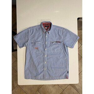 Rare Vintage Tommy Hilfiger Denim Button Up Short Sleeve Shirt Men’s